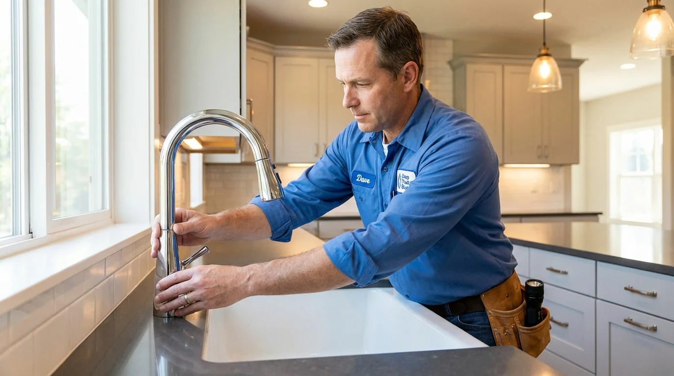 Kitchen faucet installation by Johns Plumbing LLC in Pacific Grove