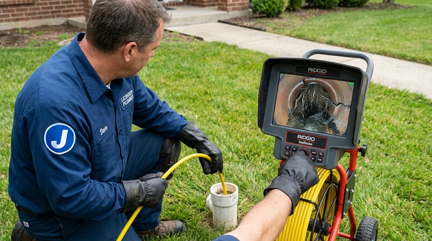 Sewer camera inspection being performed by Johns Plumbing LLC in Pacific Grove
